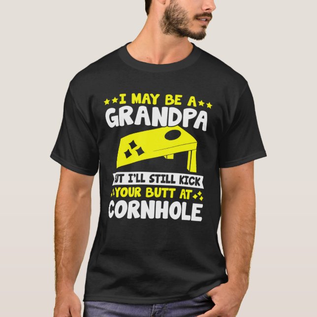 Camiseta Cornhole for Men Grandpa Sack Toss Game (Frente)