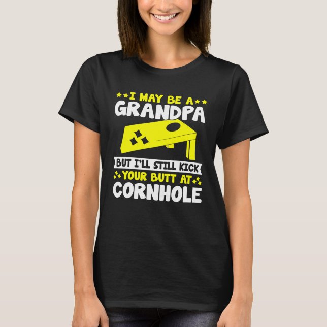 Camiseta Cornhole for Men Grandpa Sack Toss Game (Frente)