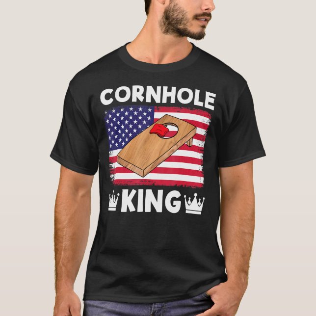 Camiseta Cornhole KIng Cornhole Equipe Bean Bag Cornhole (Frente)