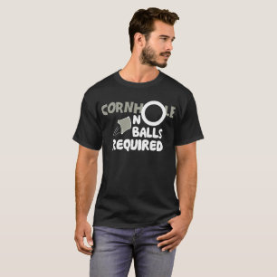 Camiseta Cornhole nenhumas bolas exigiu o jogo engraçado