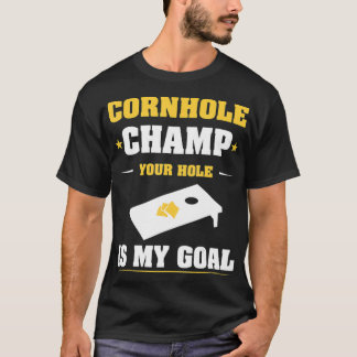 Camiseta Cornhole O teu buraco é o meu objetivo 40 anos 