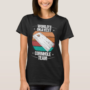 Camiseta Cornhole Player Partner Throw Words okayest Cornh