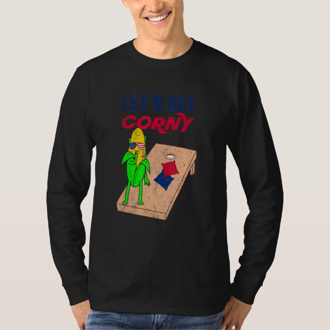Camiseta Cornhole Pun Vamos Get Corny (Frente)