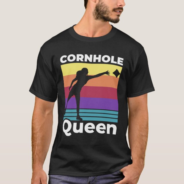 Camiseta Cornhole Queen Cornhole Cornhole Cornhole Champion (Frente)