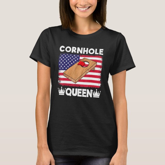 Camiseta Cornhole Queen Cornhole Team Bean Bag Cornhole 1 (Frente)