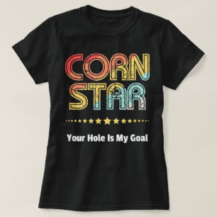 Camiseta Cornhole Team Corn Star Seu Buraco É Meu Objetivo