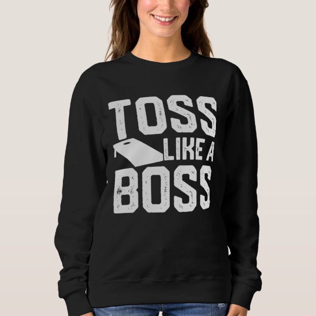 Camiseta Cornhole Toss Like a Boss Retro Style Cornhole (Frente)