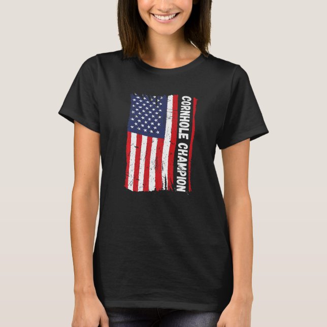 Camiseta Cornhole Trophy Champion Bean Bag Cornhole (Frente)