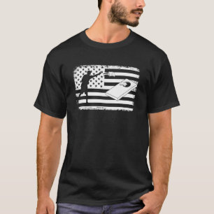 Camiseta Cornhole Usa Flag CornholeTeam Bean Bag Cornhole