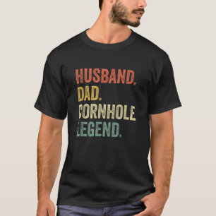 Camiseta Cornhole Vintage Funny Gift Husband Legenda do Pai
