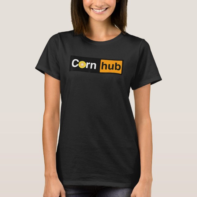Camiseta CornHub Parody, é Milho. (Frente)