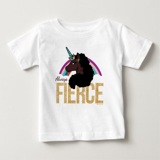 Camiseta Córnio Afro | Mágico - Sempre Feroz (Frente)