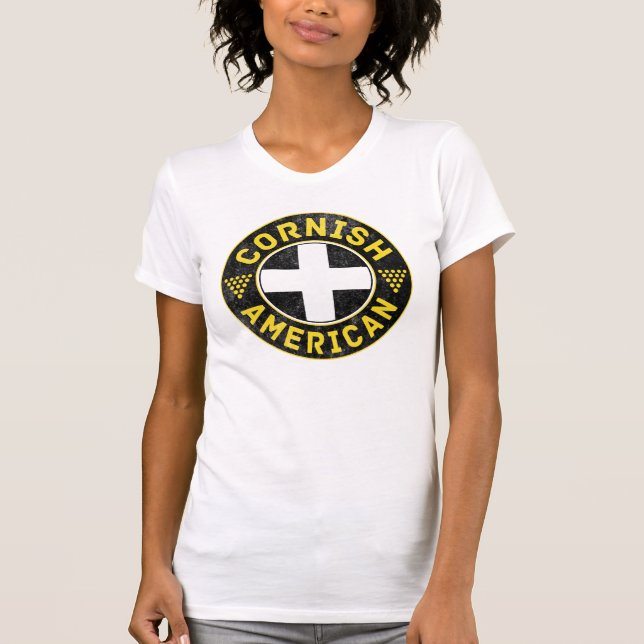 Camiseta Cornish American Flag (Frente)