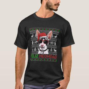 Camiseta Cornish Rex Cat Feliz Meowidad Felny Natal