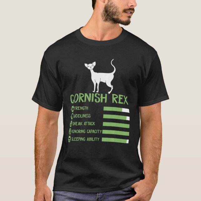 Camiseta Cornish Rex, Cornhee Rex Gato (Frente)
