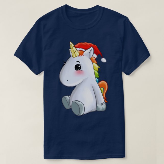 Camiseta Corno Bonito Sentado Com A Ideia Do Chapéu De Sant (Frente do Design)