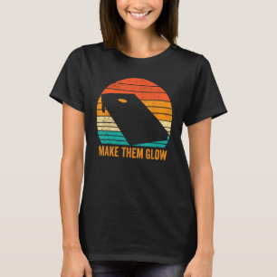 Camiseta Corno De Corno Engraçado Retro Faz-Os Brilhar