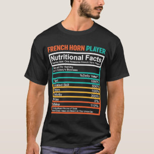 Camiseta Corno de França Fatos Nutricionais Fatos do Corno