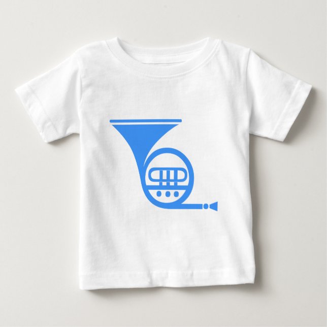 Camiseta Corno Francês - Azul Bebê (Frente)