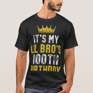 Camiseta Coroa Amarela 100º Bday Para Irmão Da Irmã Br