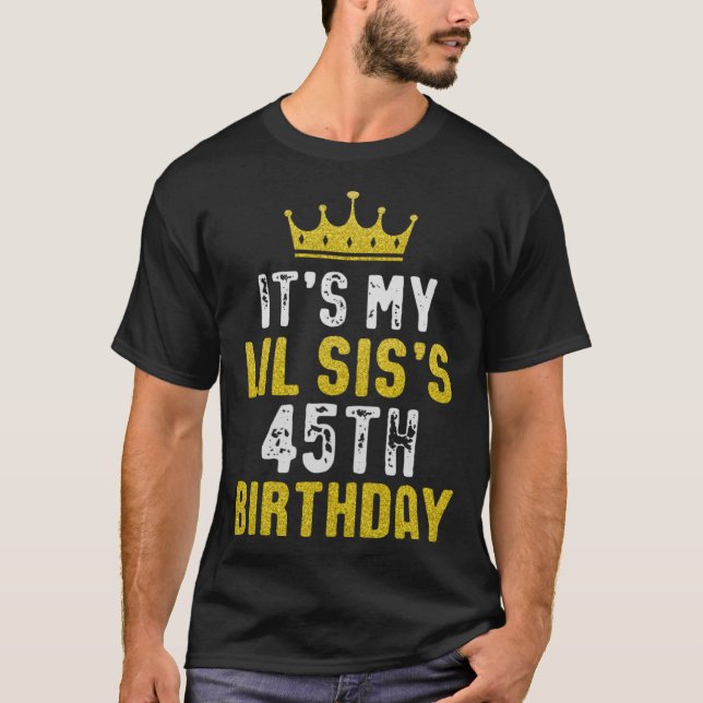 Camiseta Coroa Amarela 45º Bdia Para Irmã Da Irmã Irmã Irri (Frente)