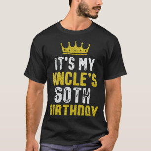 Camiseta Coroa Amarela 60º Bday Para Tio De Niece Nephew