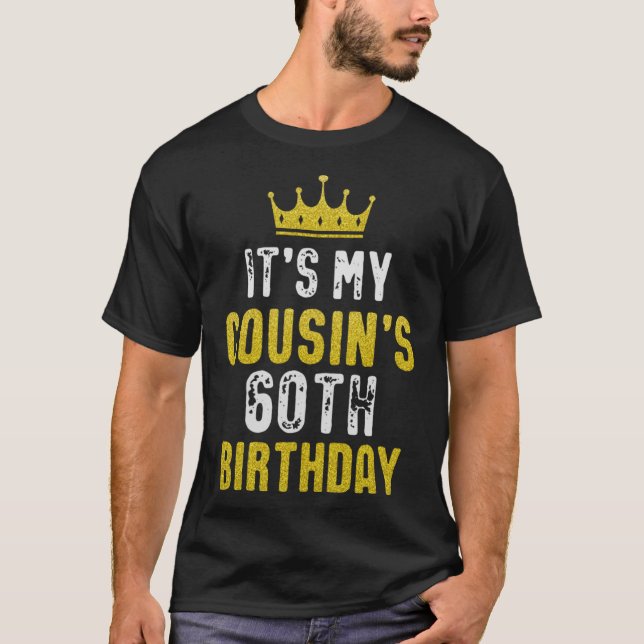 Camiseta Coroa Amarela 60º Bdia Para Primo De Primo (Frente)