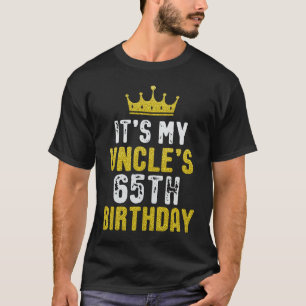 Camiseta Coroa Amarela 65º aniversário para Tio de Niece Ne