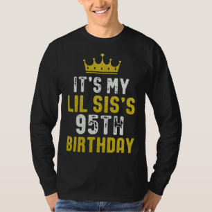 Camiseta Coroa Amarela 95º Aniversário Para Irmã Da Irmã Pã