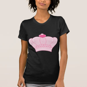 Camiseta Coroa cor-de-rosa com coração