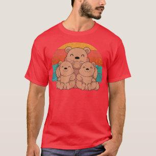 Camiseta Coroa da Família de Ursos Animais da Floresta de R