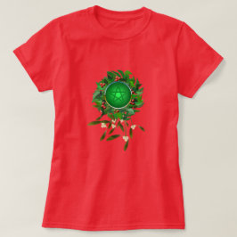 Camiseta Coroa de Azevinho com Pentáculo e Visco