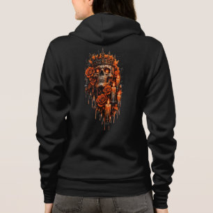 Camiseta Coroa de Caveira Gótica Halloween Rosas Sombrias A