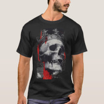 Coroa de caveira Polka de lixo vermelho e preto Ar