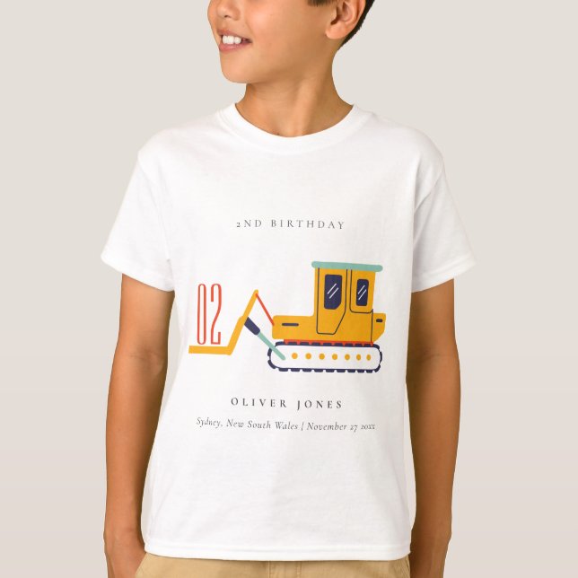 Camiseta Coroa De Construção Levanta Qualquer Idade Anivers (Frente)