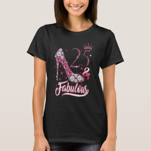 Camiseta Coroa De Diamante De Aniversário De 25 Anos E Fabu