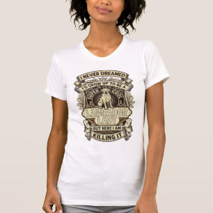 Camiseta Coroa de Escudo de Cachorra Labrador_1