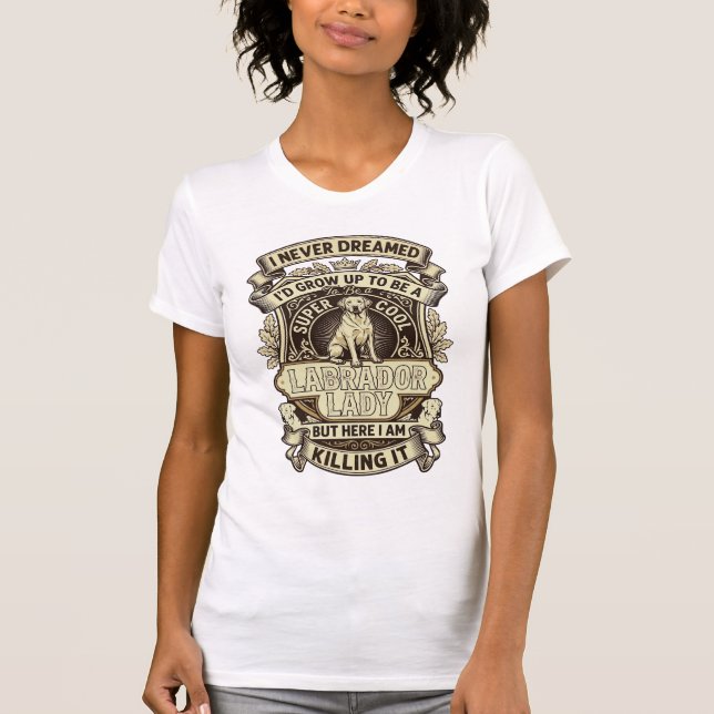 Camiseta Coroa de Escudo de Cachorra Labrador_1 (Frente)