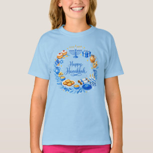 Camiseta Coroa de Feliz Hanukkah 