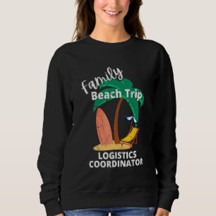 Camiseta Coroa de Logística da Viagem de Praia Familiar Div