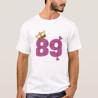 Camiseta Coroa De Nascimento De 89 Anos Bd