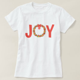 Camiseta Coroa de Natal Alegre Festa de Fim de Ano