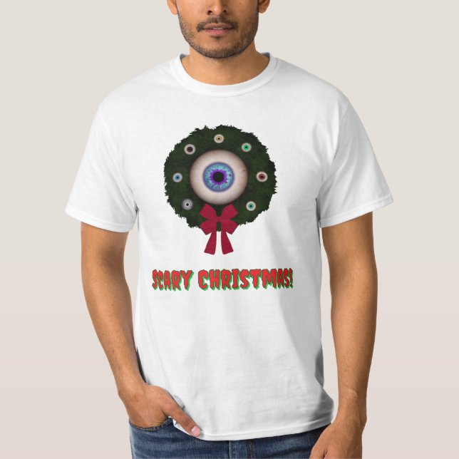 Camiseta Coroa de Natal de Olhos (Frente)