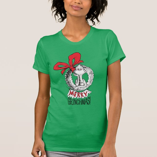 Camiseta Coroa de Natal do Grinch O Grinch (Frente)