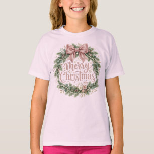 Camiseta Coroa de Natal Pink Coquette Pinkmas