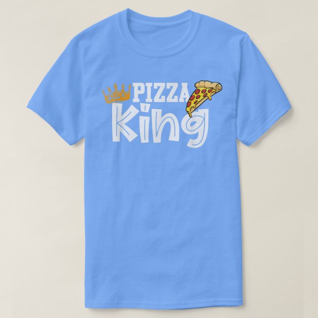 Camiseta Coroa de pizza e pizza engraçada para homens (Frente do Design)