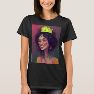Camiseta Coroa de Princesa de Festa Celebração Diversão Fes