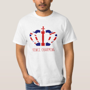 Camiseta Coroa   do príncipe encantamento   Union Jack