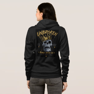 Camiseta Coroa do Rei Caveira Inquebrantável Arte Motivacio