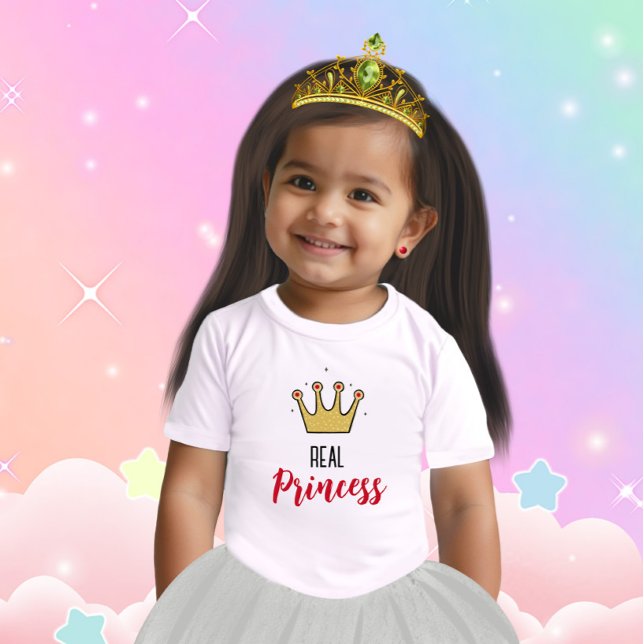 Camiseta Coroa dourada para princesa (Criador carregado)